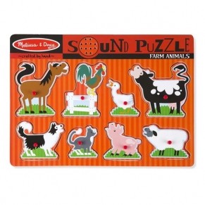 Melissa and Doug Ферма с животни - Пъзел със звуци 